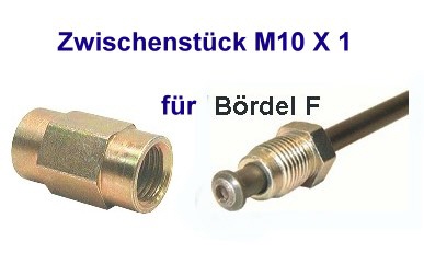 Bremsleitungsverbinder M10x1 / 24, Bördel F