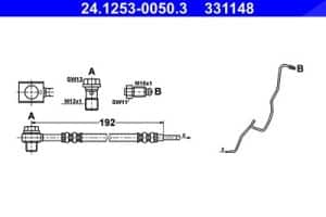 Ate Bremsschlauch [Hersteller-Nr. 24.1253-0050.3] für Seat