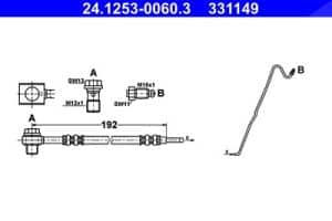 Ate Bremsschlauch [Hersteller-Nr. 24.1253-0060.3] für Seat