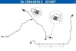 Ate Bremsschlauch [Hersteller-Nr. 24.1294-0016.3] für Renault