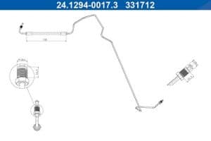 Ate Bremsschlauch [Hersteller-Nr. 24.1294-0017.3] für Renault