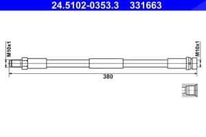 Ate Bremsschlauch [Hersteller-Nr. 24.5102-0353.3] für Ford