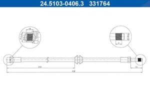 Ate Bremsschlauch [Hersteller-Nr. 24.5103-0406.3] für BMW