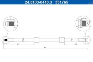 Ate Bremsschlauch [Hersteller-Nr. 24.5103-0410.3] für BMW