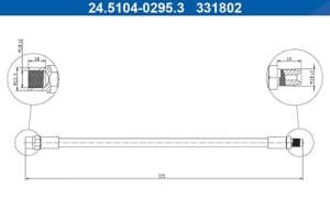Ate Bremsschlauch [Hersteller-Nr. 24.5104-0295.3] für Volvo
