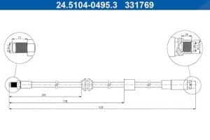 Ate Bremsschlauch [Hersteller-Nr. 24.5104-0495.3] für BMW