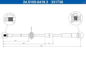 Ate Bremsschlauch [Hersteller-Nr. 24.5105-0419.3] für Ford