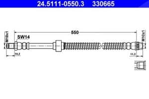 Ate Bremsschlauch [Hersteller-Nr. 24.5111-0550.3] für Citroën