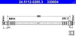 Ate Bremsschlauch [Hersteller-Nr. 24.5112-0285.3] für Citroën