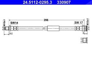 Ate Bremsschlauch [Hersteller-Nr. 24.5112-0295.3] für Fiat