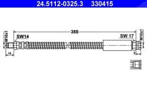 Ate Bremsschlauch [Hersteller-Nr. 24.5112-0325.3] für Citroën