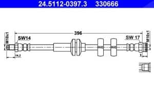 Ate Bremsschlauch [Hersteller-Nr. 24.5112-0397.3] für Alfa Romeo