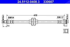 Ate Bremsschlauch [Hersteller-Nr. 24.5112-0408.3] für Alfa Romeo