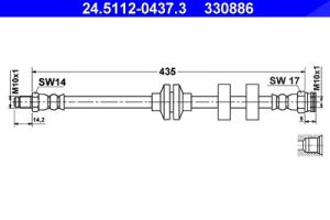Ate Bremsschlauch [Hersteller-Nr. 24.5112-0437.3] für Alfa Romeo