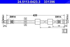 Ate Bremsschlauch [Hersteller-Nr. 24.5113-0423.3] für BMW