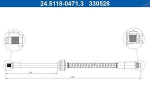 Ate Bremsschlauch [Hersteller-Nr. 24.5118-0471.3] für Citroën