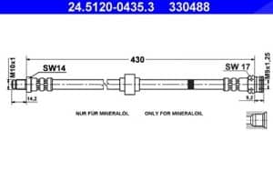 Ate Bremsschlauch [Hersteller-Nr. 24.5120-0435.3] für Citroën