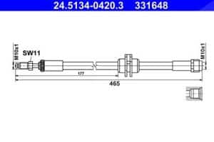 Ate Bremsschlauch [Hersteller-Nr. 24.5134-0420.3] für BMW