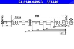 Ate Bremsschlauch [Hersteller-Nr. 24.5140-0495.3] für Audi