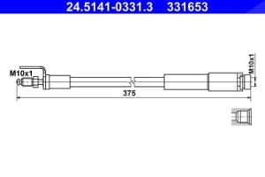 Ate Bremsschlauch [Hersteller-Nr. 24.5141-0331.3] für Ford
