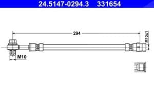 Ate Bremsschlauch [Hersteller-Nr. 24.5147-0294.3] für Audi