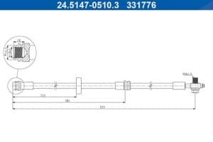 Ate Bremsschlauch [Hersteller-Nr. 24.5147-0510.3] für Audi
