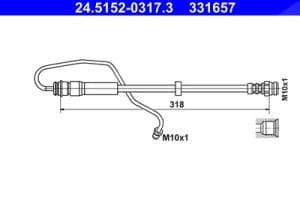 Ate Bremsschlauch [Hersteller-Nr. 24.5152-0317.3] für Audi