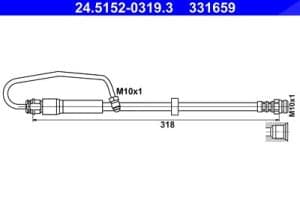 Ate Bremsschlauch [Hersteller-Nr. 24.5152-0319.3] für Audi