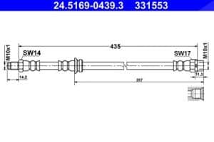 Ate Bremsschlauch [Hersteller-Nr. 24.5169-0439.3] für BMW