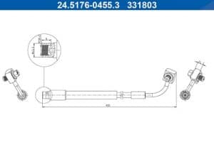 Ate Bremsschlauch [Hersteller-Nr. 24.5176-0455.3] für Chevrolet
