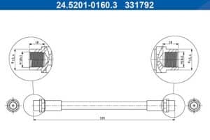 Ate Bremsschlauch [Hersteller-Nr. 24.5201-0160.3] für Audi