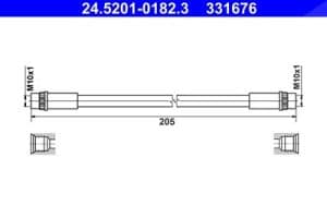 Ate Bremsschlauch [Hersteller-Nr. 24.5201-0182.3] für Renault