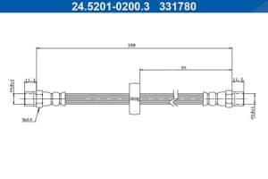 Ate Bremsschlauch [Hersteller-Nr. 24.5201-0200.3] für Audi
