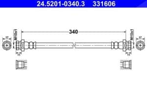 Ate Bremsschlauch [Hersteller-Nr. 24.5201-0340.3] für Mitsubishi