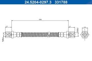 Ate Bremsschlauch [Hersteller-Nr. 24.5204-0297.3] für Porsche