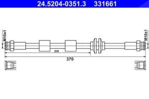 Ate Bremsschlauch [Hersteller-Nr. 24.5204-0351.3] für Opel