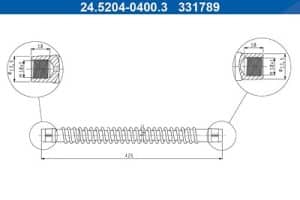 Ate Bremsschlauch [Hersteller-Nr. 24.5204-0400.3] für Audi