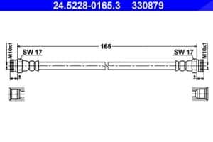 Ate Bremsschlauch [Hersteller-Nr. 24.5228-0165.3] für Fiat