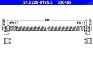 Ate Bremsschlauch [Hersteller-Nr. 24.5228-0195.3] für Citroën