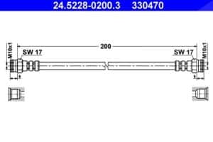 Ate Bremsschlauch [Hersteller-Nr. 24.5228-0200.3] für Citroën