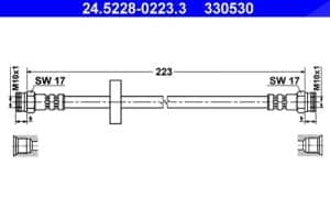 Ate Bremsschlauch [Hersteller-Nr. 24.5228-0223.3] für Fiat