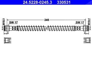 Ate Bremsschlauch [Hersteller-Nr. 24.5228-0245.3] für Citroën