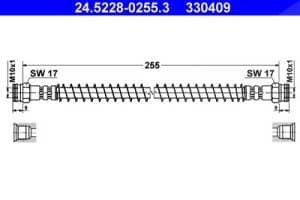 Ate Bremsschlauch [Hersteller-Nr. 24.5228-0255.3] für Peugeot