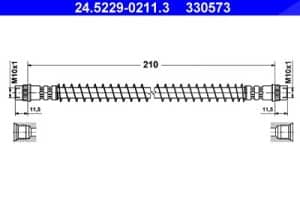 Ate Bremsschlauch [Hersteller-Nr. 24.5229-0211.3] für Peugeot