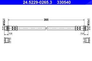 Ate Bremsschlauch [Hersteller-Nr. 24.5229-0265.3] für Citroën