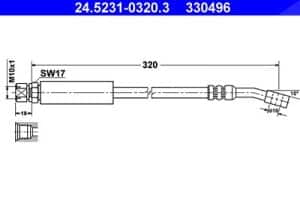 Ate Bremsschlauch [Hersteller-Nr. 24.5231-0320.3] für Chevrolet