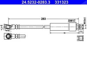 Ate Bremsschlauch [Hersteller-Nr. 24.5232-0283.3] für Opel
