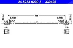 Ate Bremsschlauch [Hersteller-Nr. 24.5233-0200.3] für Chevrolet