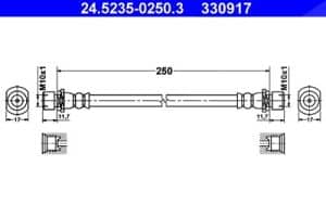 Ate Bremsschlauch [Hersteller-Nr. 24.5235-0250.3] für Toyota