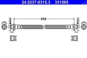 Ate Bremsschlauch [Hersteller-Nr. 24.5237-0315.3] für VW